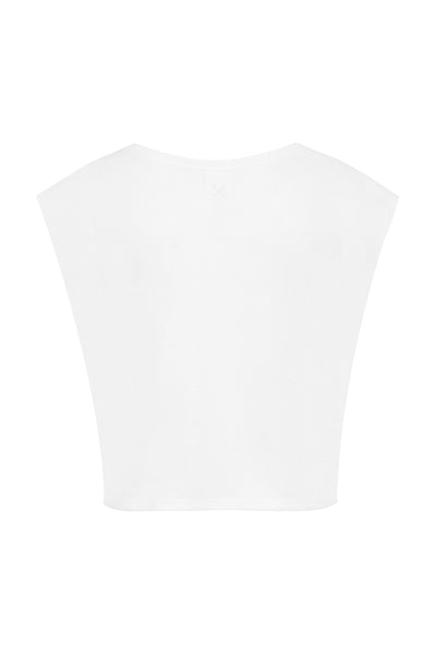 Cropped Dance Vest - Diamond White