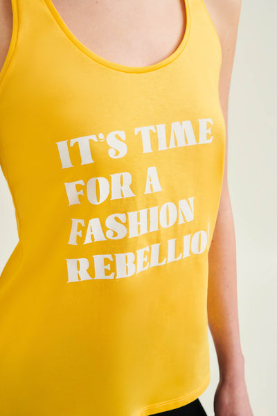 Racer Tank with Print - Sunshine